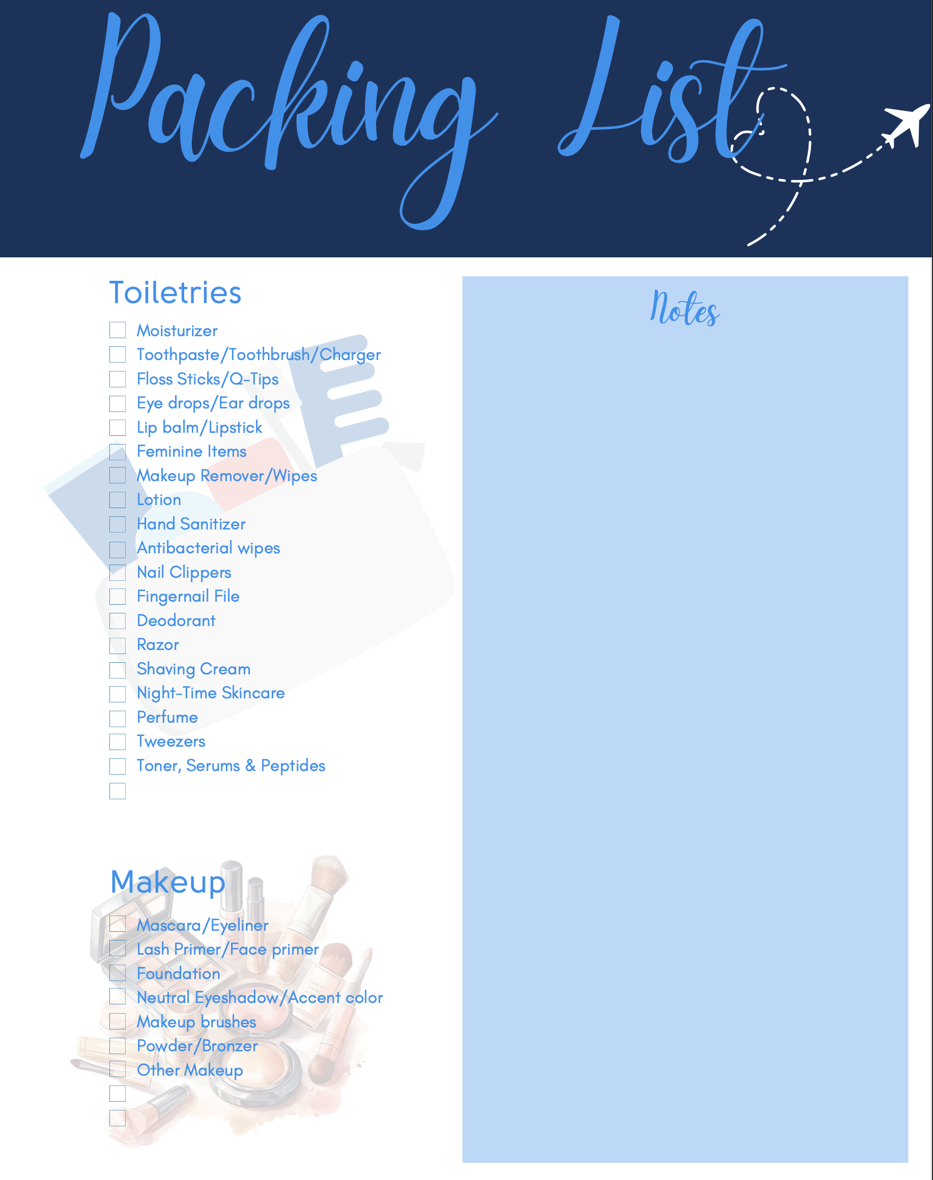 Travel Tips by Laurie Packing List